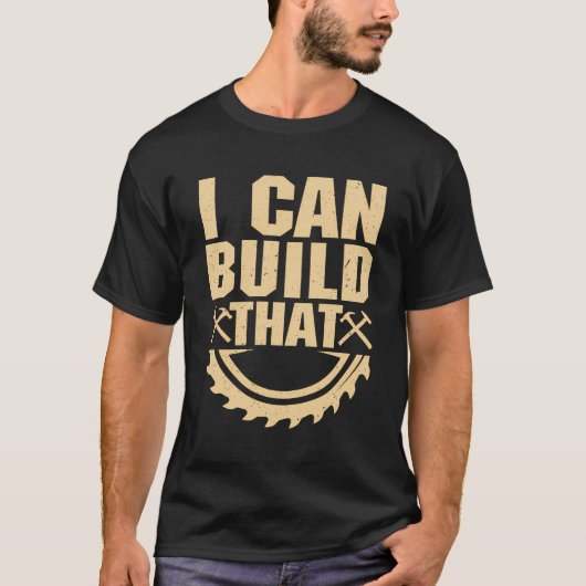 大工クールパパ男性へ大工H Tシャツ (正面)