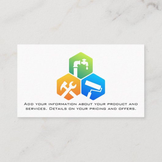 大工サービス | ウッド 名刺 (裏面)