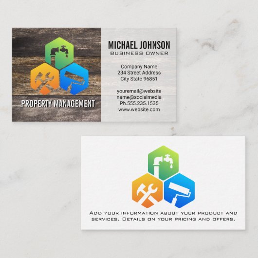 大工サービス | ウッド 名刺 (正面/裏面)