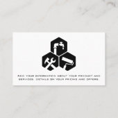 大工サービス |金属背景事業 名刺 (裏面)