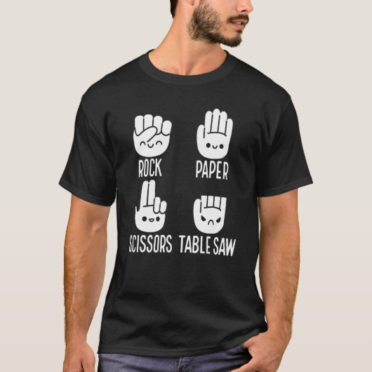 大工シャツロック紙シザーテーブルソープ Tシャツ (正面)