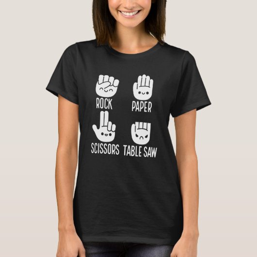 大工シャツロック紙シザーテーブルソープ Tシャツ (正面)