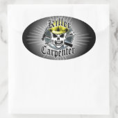 大工スカル：キラー大工 楕円形シール (バッグ)