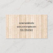 大工ツールとホームアイコン | ウッドスラット 名刺 (裏面)