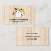 大工ツールとホームアイコン | ウッドスラット 名刺 (正面/裏面)