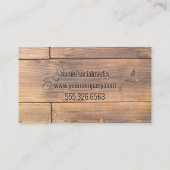 大工ツールとホームアイコン | ウッド 名刺 (裏面)