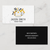 大工ツールとホームアイコン 名刺 (正面/裏面)