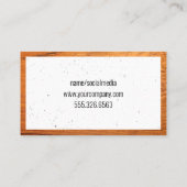 大工ツールとホームアイコン |木枠 名刺 (裏面)