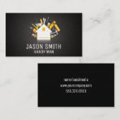 大工ツールとホームロゴ 名刺 (正面/裏面)