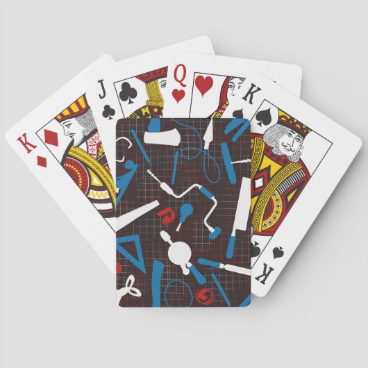 大工ツール，木工 トランプ (裏面)