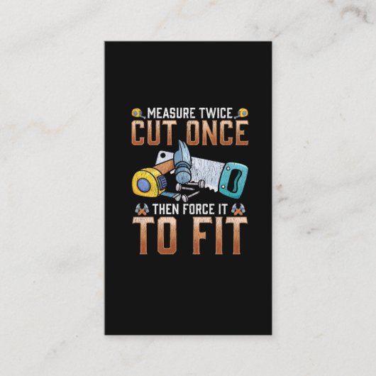 大工パパのジョーおもしろいク木工ユーモア 名刺 (正面)