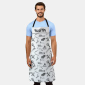 大工パーソナライズされた職 エプロン (着用した状態)