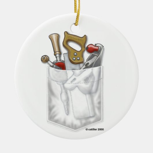 大工ポケット セラミックオーナメント (正面)