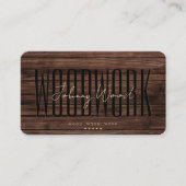 大工モダンプロフェッショナル木工ブラウン材 名刺 (正面)