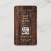 大工モダンプロフェッショナル木工ブラウン材 名刺 (裏面)