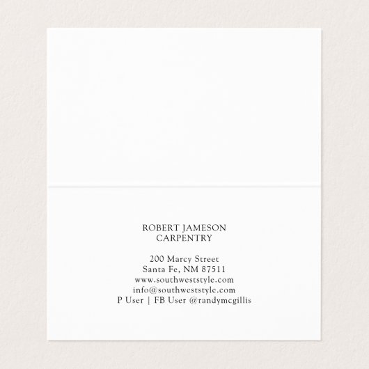 大工モダン大工 名刺 (内部フラット)