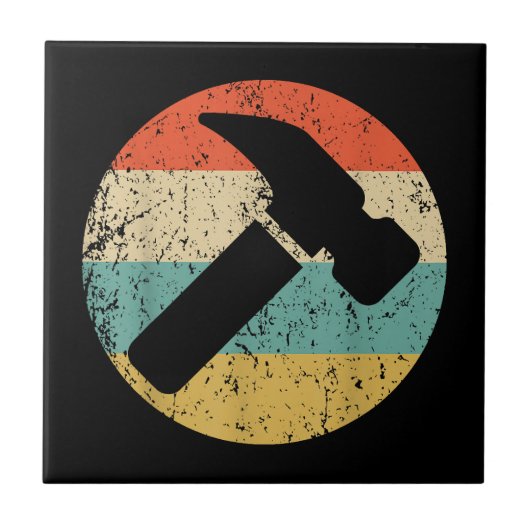 大工ヴィンテージレトロハンマー タイル (正面)