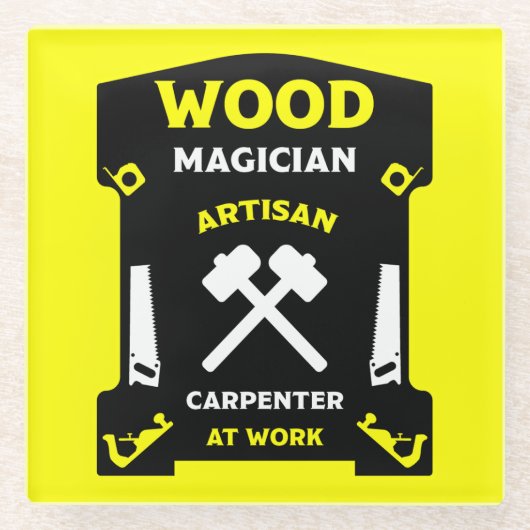 大工仕事と木工 ガラスコースター (正面)