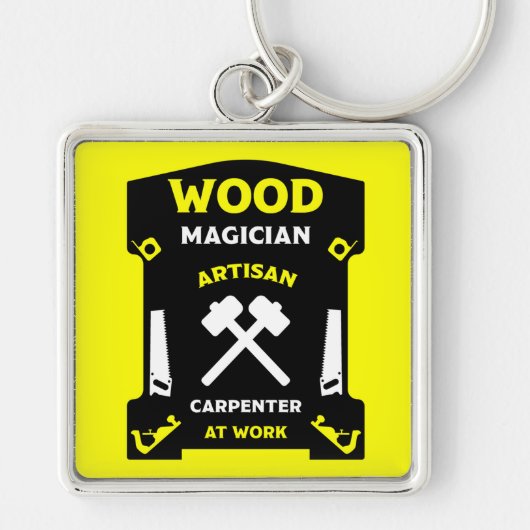 大工仕事と木工 キーホルダー (正面)