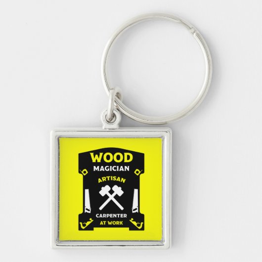 大工仕事と木工 キーホルダー (正面)