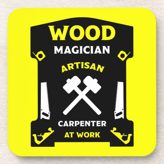 大工仕事と木工 コースター (正面)