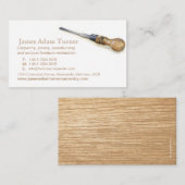 大工仕事の大工ののみの芸術の名刺 名刺 (正面/裏面)