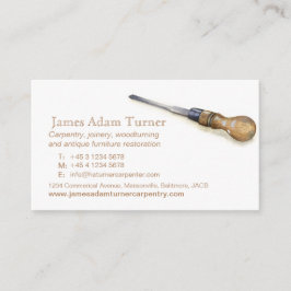大工仕事の大工ののみの芸術の名刺 名刺