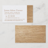 大工仕事の大工の木製の名刺 名刺 (正面/裏面)