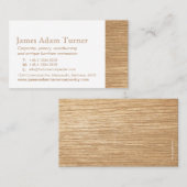 大工仕事の大工の木製の名刺 名刺 (正面/裏面)