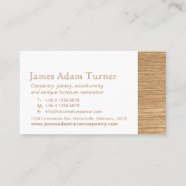 大工仕事の大工の木製の名刺 名刺