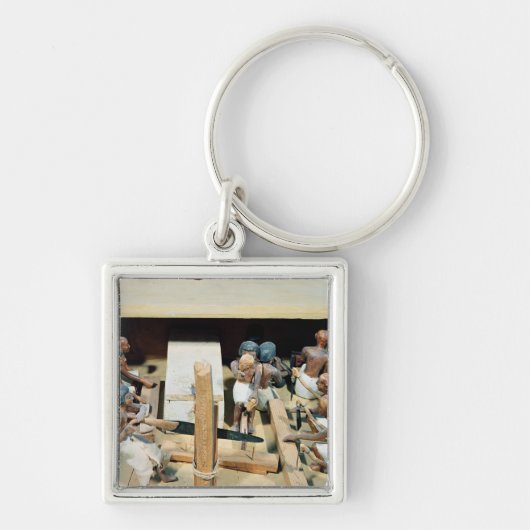大工仕事の研修会の葬式のモデル キーホルダー (正面)