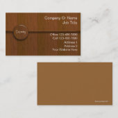 大工仕事サービス木製の穀物の一見 名刺 (正面/裏面)