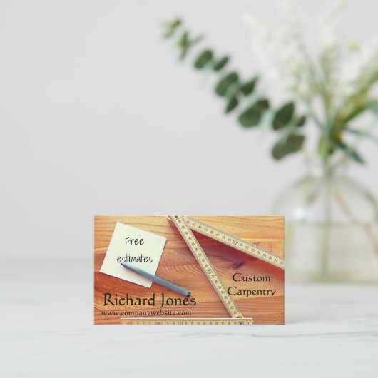 大工仕事、木製の働きおよび台所フィッター 名刺 (スタンド正面)