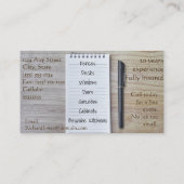 大工仕事、木製の働きおよび台所フィッター 名刺 (裏面)