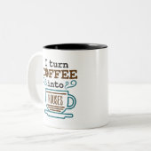 大工作家,コーヒーを家に変える ツートーンマグカップ (正面左)