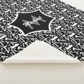 大工修理工手工モノグラムの具 シェルパブランケット (3/4)