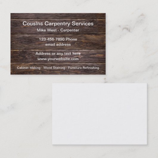 大工大工サービス名刺 名刺 (正面/裏面)