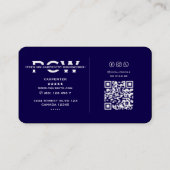 大工建築ブルーフェイク金ゴールド丸鋸 名刺 (裏面)