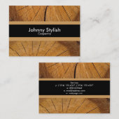 大工木工事ストライプ 名刺 (正面/裏面)