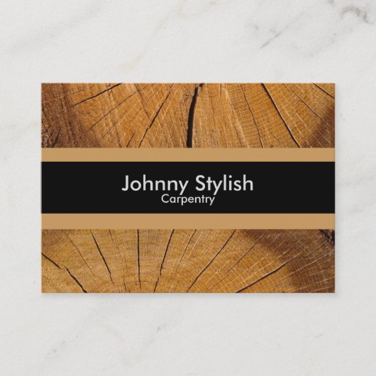 大工木工事ストライプ 名刺 (正面)