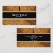 大工木工事ストライプ 名刺 (正面/裏面)