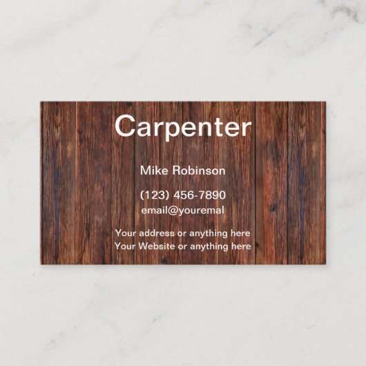 大工木工 名刺 (正面)