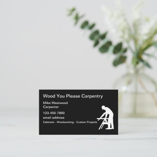 大工用の新しい名刺 名刺 (スタンド正面)