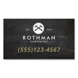 大工用ハンマー及び鋸建築ビジネスカー マグネット名刺