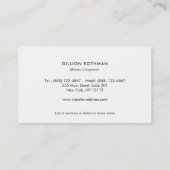 大工用ハンマー、パイプレンチ、丸鋸ロゴ 名刺 (裏面)