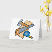 大工用具 カード (黄色い花)