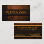 大工硬木木木製名刺 名刺 (正面/裏面)