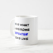 大工素晴らし。 コーヒーマグカップ (正面左)