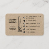 大工職人プロフェッショナルソーシャルメディアのアイコン 名刺 (正面)