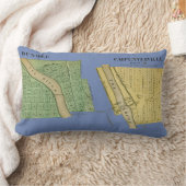 大工芸員ダンディーイリノイの地図1871 ランバークッション (ブランケット)